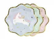 Lautanen Yksisarvinen (6 kpl 18cm)