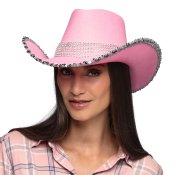 Cowboy hattu Bling Pinkki