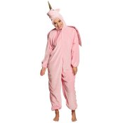 Yksisarvis-asu 180cm, vaaleanpunainen