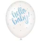 Lateksi ilmapallo ''Hello Baby'' (5 kpl 30cm)