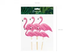 Flamingo-kakkukoristeet, 6 kpl