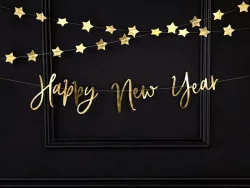 Kulta banneri ''Happy new year''