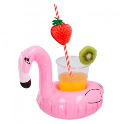 Puhallettava flamingo-juomateline