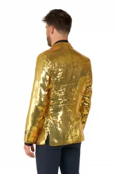 Kultainen glitterpaljettibleiseri XL