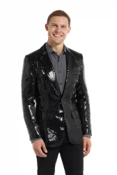 Musta glitterpaljettibleiseri M