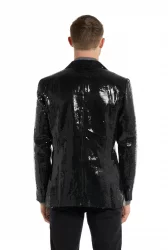 Musta glitterpaljettibleiseri M