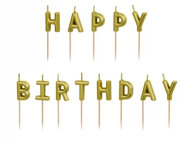 Kakkukynttil Kulta "Happy Birthday"