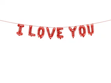 Foliokirjaimet '' I LOVE YOU'' 210x35 cm