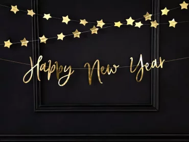 Kulta banneri ''Happy new year''
