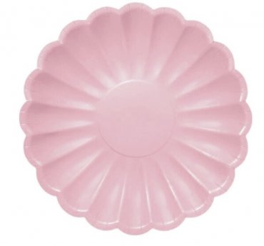 Aaltoreunainen Lautanen Vaaleanpunainen (6 kpl) 23cm