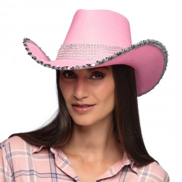 Cowboy hattu Bling Pinkki