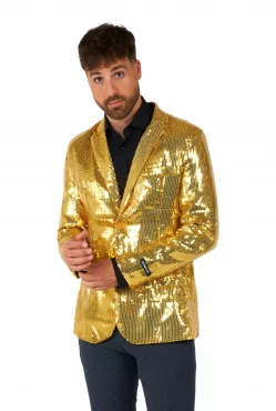 Kultainen glitterpaljettibleiseri XL