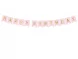 Vaaleanpunainen Banneri ''Happy Birthday'' (15x175cm)