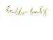 Banneri Kulta ''hello baby'' (18x70cm)