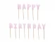 Kakkukynttil Vaaleanpunainen "Happy Birthday"