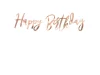 Ruusukulta Banneri \'\'Happy Birthday\'\' (16,5x62cm)