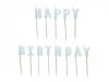 Kakkukynttil Vaaleansininen \"Happy Birthday\"