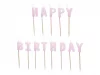 Kakkukynttil Vaaleanpunainen \"Happy Birthday\"