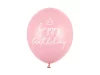 Lateksi ilmapallo vaaleanpunainen \'\'Happy Birthday\'\' (6 kpl 30cm)