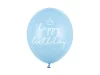 Lateksi ilmapallo vaaleansininen \'\'Happy Birthday\'\' (6 kpl 30cm)
