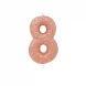 Glitter Ruusukulta kynttil 8