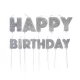 Kynttil Glitter Hopea \'\'Happy Birthday\'\'