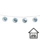 LED-valonauha disco-pallot, 140cm